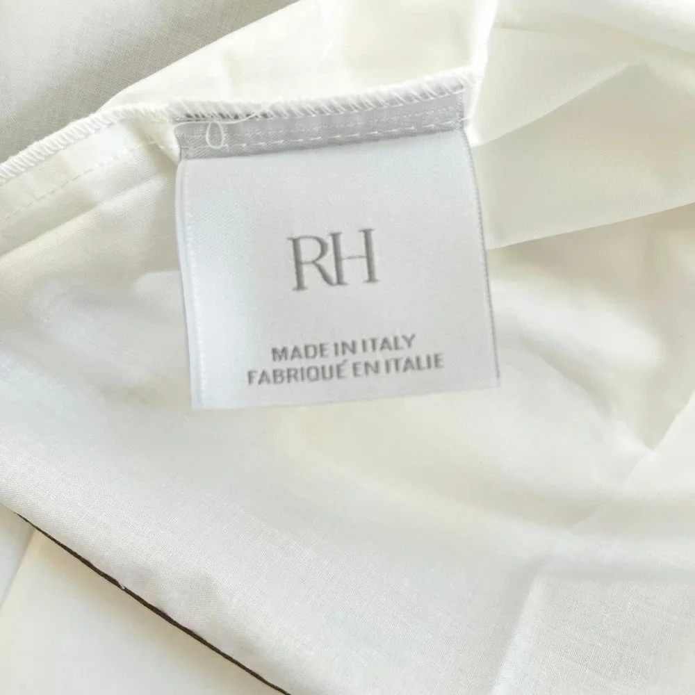 RH Restoration Hardware ITALY 2x Bold Border King Pillowcases 20x40